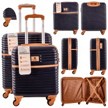 1996 NAVY SET OF 2 TRAVEL TROLLEY LUGGAGE SUITCASE