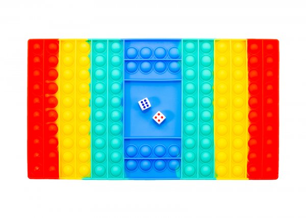 POP IT BUBBLE SENSORY FIDGET GAME - W/ 2 DICE
