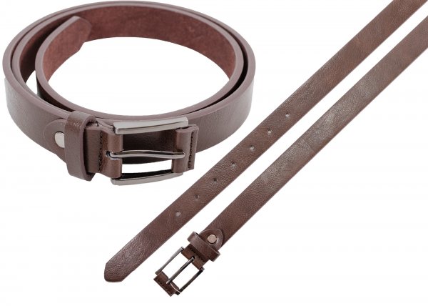 2708 BRN 1" T-TONE BELT W/ GUN METAL BUC M 32"-36"