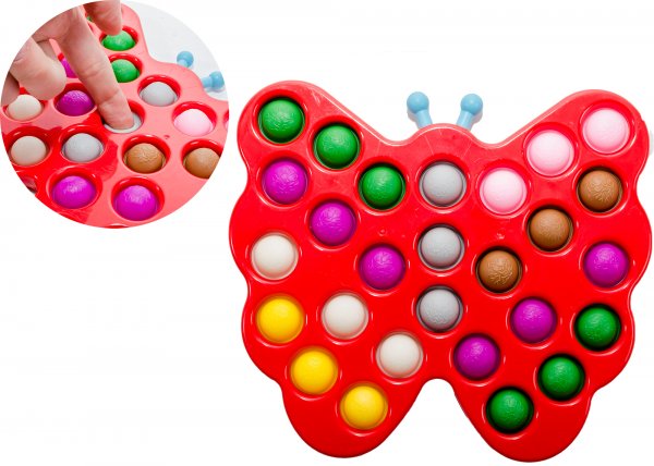 GM-1136 POP IT BUBBLE SENSORY FIDGET TOY - RED BUTTERFLY