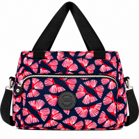 2503 Burg Pattrnd Crnkld Nylon H'Bag With Shoulder Strap (New) 2503 Burg Pattrnd Crnkld Nylon H'Bag With Shoulder Strap (New)