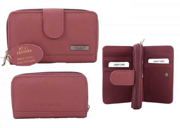 3701 RFID BURGANDY PURSE