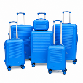 T-HC-716 SET OF 6 Blue Premium Hard Shell Suitcases