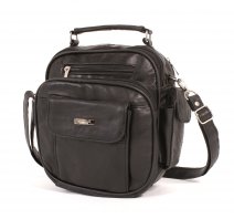 1456 -S.Nappa Gents Bag with 5 Zips & 2 Pckts.