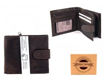 1180 BROWN ANTIQUE LEATHER RFID WALLET