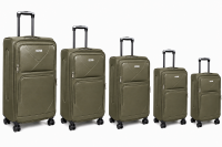 JB3002 Olive Soft Shell 5 Piece Luggage Set JB3002 Olive Soft Shell 5 Piece Luggage Set