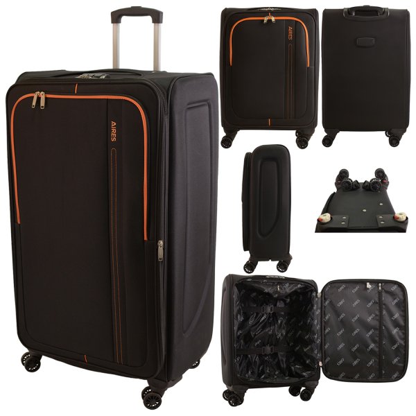 AR721 BLACK TRAVEL TROLLEY