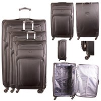 HD-918 BLACK TRAVEL TROLLEY SET OF 3