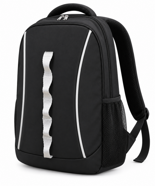 BP-117 Black Multi-Compartment Travel Backpack