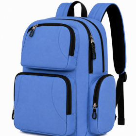 BP-122 Blue Backpack With Multiple Pockets (New)