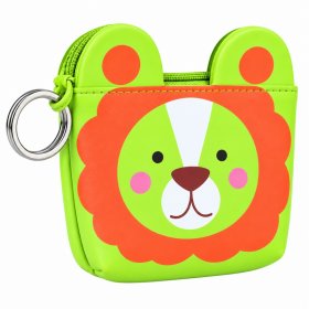 7091 Lion Printed Coin Purse with Straigh Zip (New)