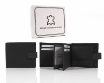 1008 RFID BLACK LONDON LEATHER WALLET