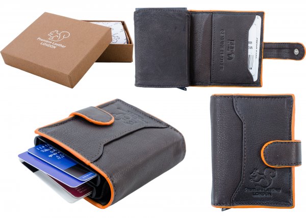 RL 9005 RFID C-SECURE CASE WALLET BROWN ORANGE