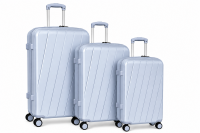 ARMAX Ice Blue Ribbed Hard-Shell Set of 3 Spinner Suitcase ARMAX Ice Blue Ribbed Hard-Shell Set of 3 Spinner Suitcase