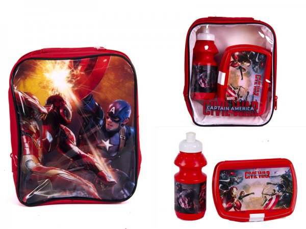 4105V-6212 Kids Lunchbag Red Captain America Marvel G046