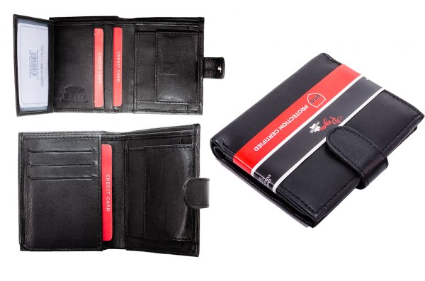 PR-05 COW NAPPA BRANDED MEN'S WALLET RFID