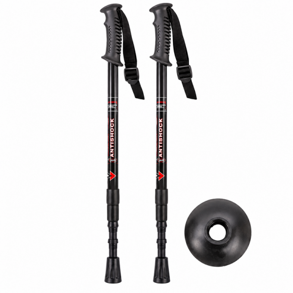 2890-Pair Black Anti-Shock Trekking Poles (New)
