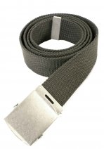 2794 DARK GREEN CANVAS BELT WITH MATCHING BUCKLE & TIP