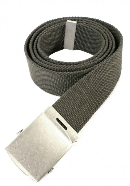 2794 DARK GREEN CANVAS BELT WITH MATCHING BUCKLE & TIP