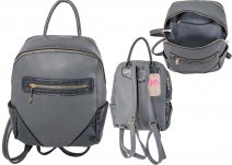 JBFB333 NICOLE BROWN PU BACKPACK GREY