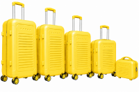 English T-HC-716 SET OF 5 Yellow Premium Hard Shell Suitcases English T-HC-716 SET OF 5 Yellow Premium Hard Shell Suitcases