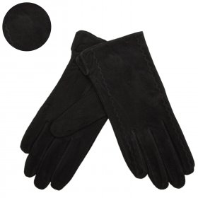 LG-100 LARGE BLACK SUEDE GLOVES