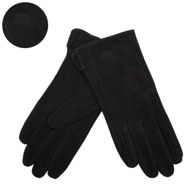 LG-100 LARGE BLACK SUEDE GLOVES