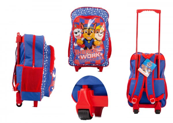 1019HV-9181 DEL LGE TROLLEY B/PACK WITH FRONT PCT PAW PATROL