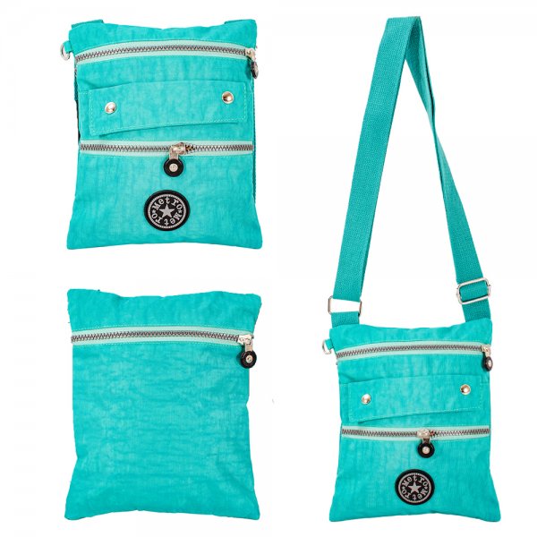 LL-46 CYAN RND X-BODY BAG WITH ADJUSTABLE STRAP