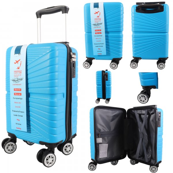 T-HC-US-1611 BLUE RYAN AIR CABIN-SIZED TROLLEY SUITCASE