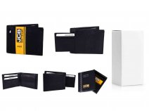 JCBNC 52 BLACK RFID-PROTECTED LEATHER WALLET BOX OF 12