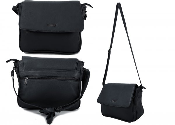 5897 d purple PU TWIN TOP ZIP BAG WT FRNT & BCK ZI BLACK