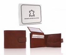 1011 RFID TAN LONDON LEATHER WALLET