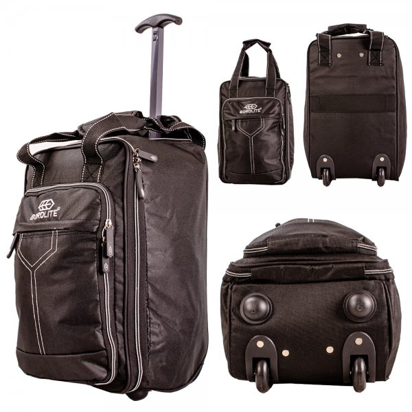 JBTB 78 BLACK/GREY UNDERSEAT TROLLEY 2-WHEELED TRAVEL BAG