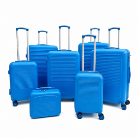 T-HC-716 SET OF 7 Blue Premium Hard Shell Suitcases