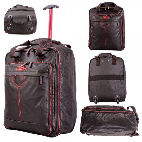 JBTB 80 BLACK/RED OVERHEAD TROLLEY 2-WHEELED TRAVEL BAG