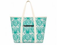 3408/Turquoise PineappleTop Zip Tote/Beach 3408/Turquoise PineappleTop Zip Tote/Beach