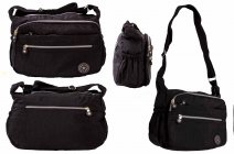 LL-54 BLACK POLYESTER SHOULDER BAG