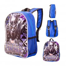 1029HV-8353 BLK/NVY W/MESH SIDE PKT BLACK PANTHER KIDS BACKPACK