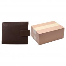 1004 ASSORTED TAN ITALIAN LEATHER RFID WALLET BOX OF 10