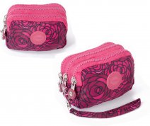 2507 ROSE MEDIUM TRIPLE ZIP ROUND PURSE WITH DETACHABLE STRAP