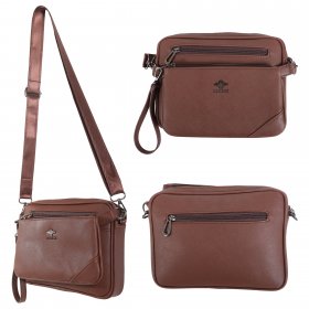 6890 DARK BROWN SHOULDER BAG