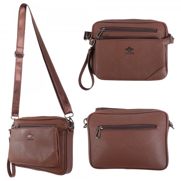 6890 DARK BROWN SHOULDER BAG