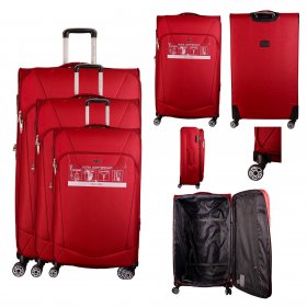 T-SC-02 MAROON SET OF 3 TRAVEL TROLLEY SUITCASES