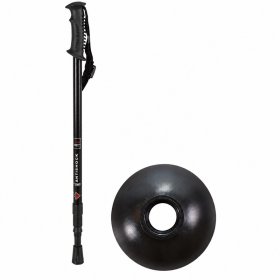 2890-Single Black Anti-Shock Trekking Pole (New)