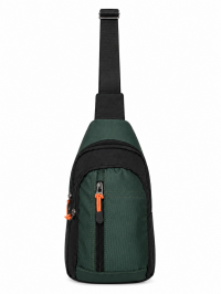 LL-7093 GREEN X-BODY 3 ZIP SHOULDER BAG LL-7093 GREEN X-BODY 3 ZIP SHOULDER BAG