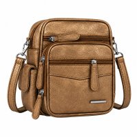 HB-PU-186 Gold Multi-Zipper Metallic Travel Crossbody Bag HB-PU-186 Gold Multi-Zipper Metallic Travel Crossbody Bag