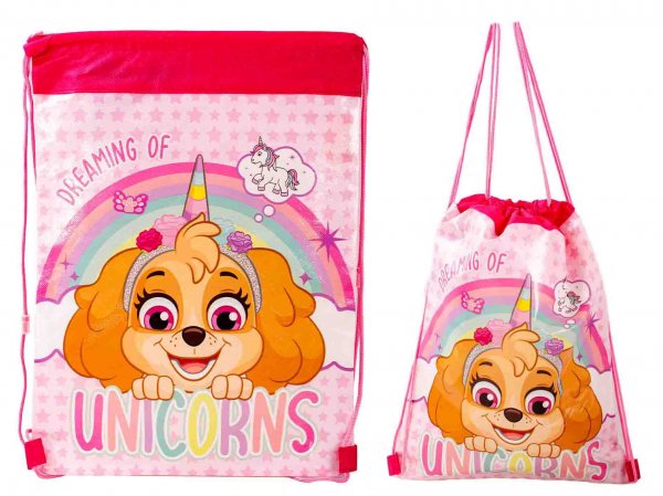 012-24991 DRAWSTRING BAG PAW PETROL SKYE