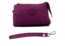 2508 PLUM LRG TOP MULTI-ZIP COMPRTMNT PRSE WTH INNR ZIP
