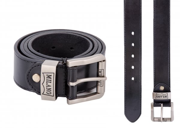 2753 1.5" BLACK BELT WITH LEATHER GRAIN X-LARGE